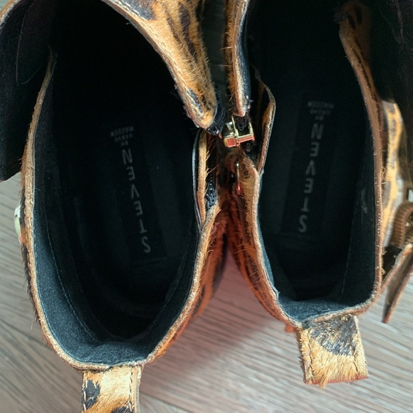 Steven by Steve Madden Leopard/Cheetah Print Ankle Booties, Size 9.5, Like New. - Picture 7 of 9